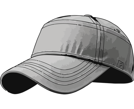 A baseball cap is shown on a black background png