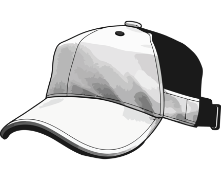 A baseball cap on a black background png