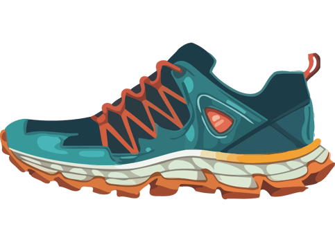 new sports shoe with shoelaces tied isolated png