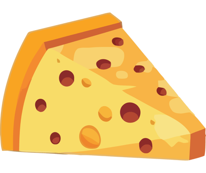 A gourmet slice mozzarella topping isolated png