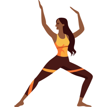A woman in a yoga pose png