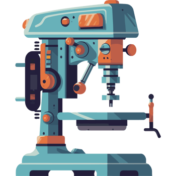 Robotic arm in factory uses for manufacturing isolated png