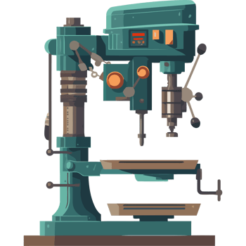 Automated machinery in a steel factory isolated png