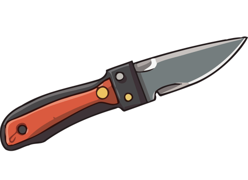 Sharp steel blade with handle a work tool png