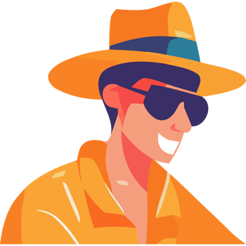 A man wearing a hat and sunglasses png