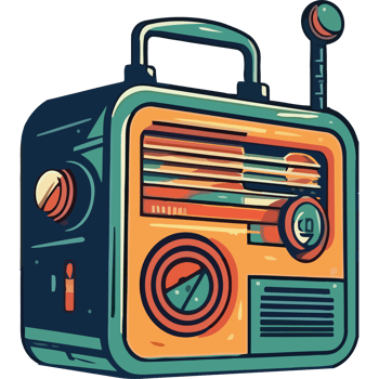Vintage radio equipment old fashioned isolated png