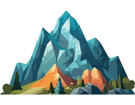 Mountain landscape illustration png