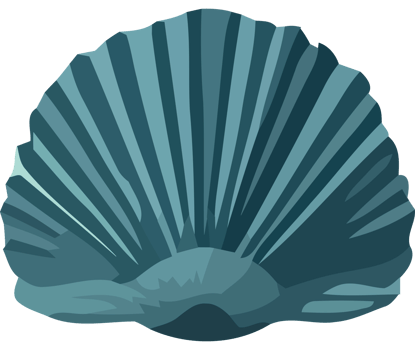 A blue shell with a large shell on it png