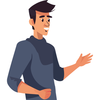A man is talking to someone png