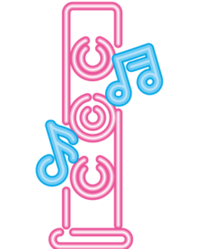 speaker music neon party icon png
