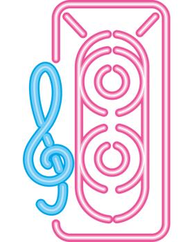 speaker music neon celebration icon png