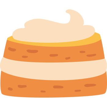 Cake icon with cream on top png