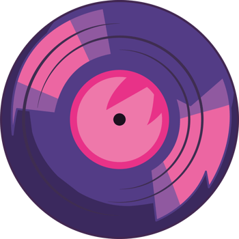 Nineties pop art style vinyl png