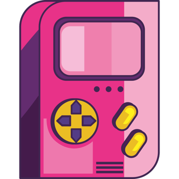 nineties pop art style game isolated icon png
