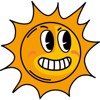 Sun smiling clip art png
