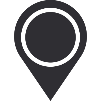 A black pin on a white background png