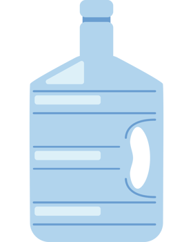 A large water bottle with a lid png
