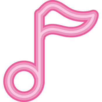 neon music note design illustration png