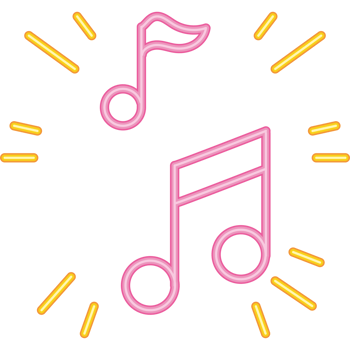 neon music sound sing illustration design png