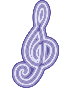 neon music clef note design isolated png