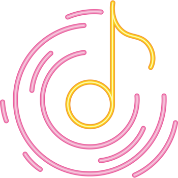 neon music glowing illustration design png