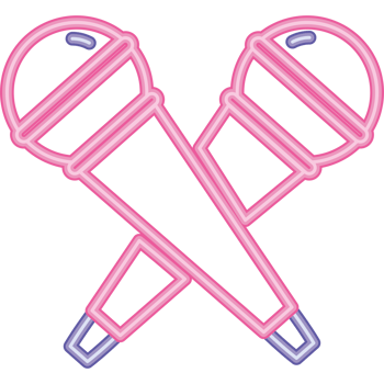 neon music audio microphone png