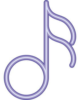 neon music note illustration png