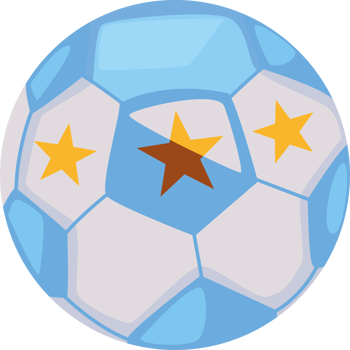A soccer ball with stars on it png