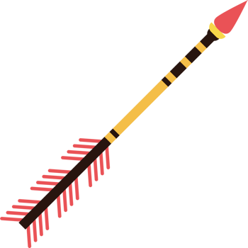 An arrow with a red and yellow tip png