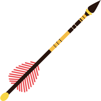 An arrow with a red and yellow tip png