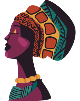 An african woman in a headdress png