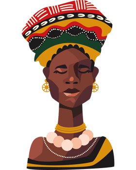 An african woman in a traditional headdress png