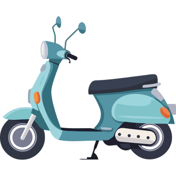 Motorcycle driving, speed and adventure icon isolated png