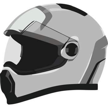 Grey Motorcycle helmet icon isolated png
