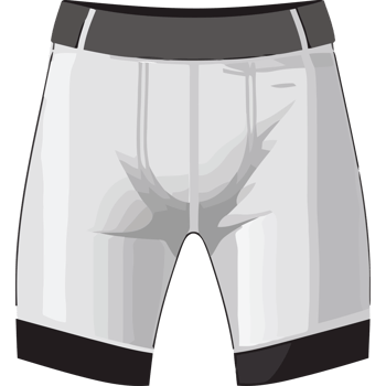 White and black boxer shorts icon isolated png