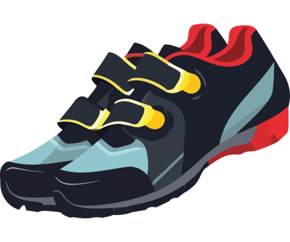 sports shoes pair for extreme activity isolated png