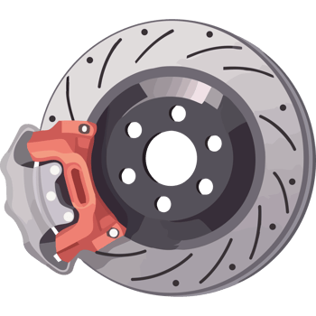 Modern car brake disk steel, isolated icon png
