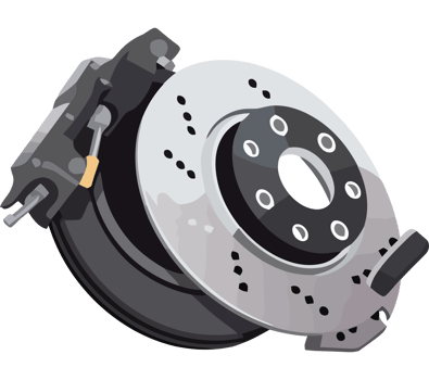 Metallic brake disk isolated icon png