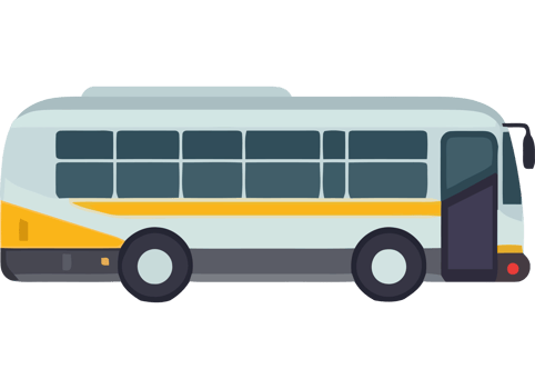 A bus is shown on a black background png