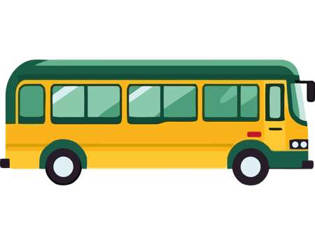 yellow tour bus transport icon isolated png