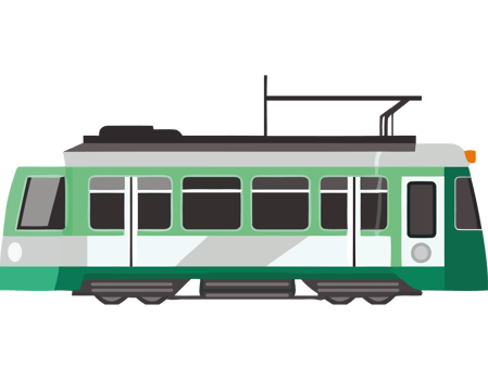Modern cable tram symbolizes isolated city journey icon isolated png