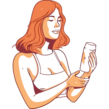 A woman holding a bottle of water png