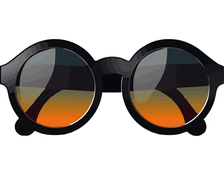 Fashionable sunglasses reflect modern elegance icon isolated png