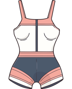 Slim in blue lingerie, summer elegance icon isolated png