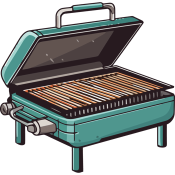 Grilled meat on barbecue icon isolated png