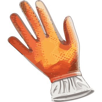 Protective glove symbolize safety in construction industry icon png