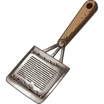 Rusty spatula, symbol of kitchen utensil icon isolated png