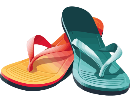 Comfortable sandals for summer vacations icon isolated png