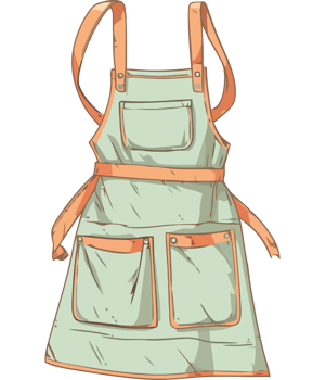An apron with a pocket on the front png
