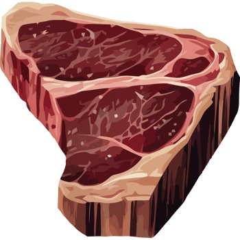 Grilled pork chop, fresh and delicious meal icon isolated png